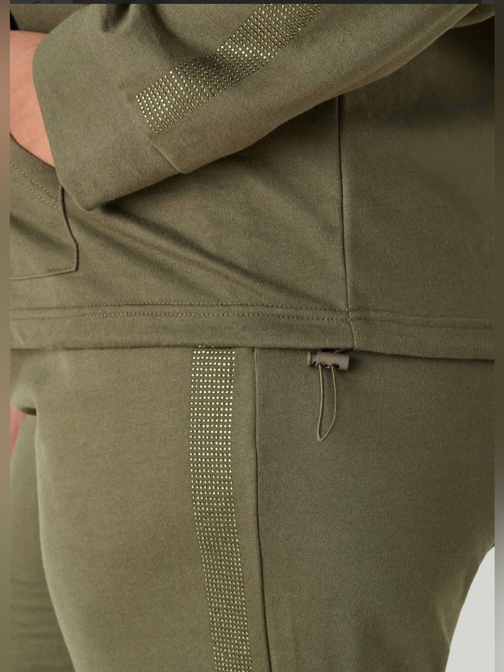 Ashley Stewart Olive Green Knit Jogger Set - Picture 5 of 5